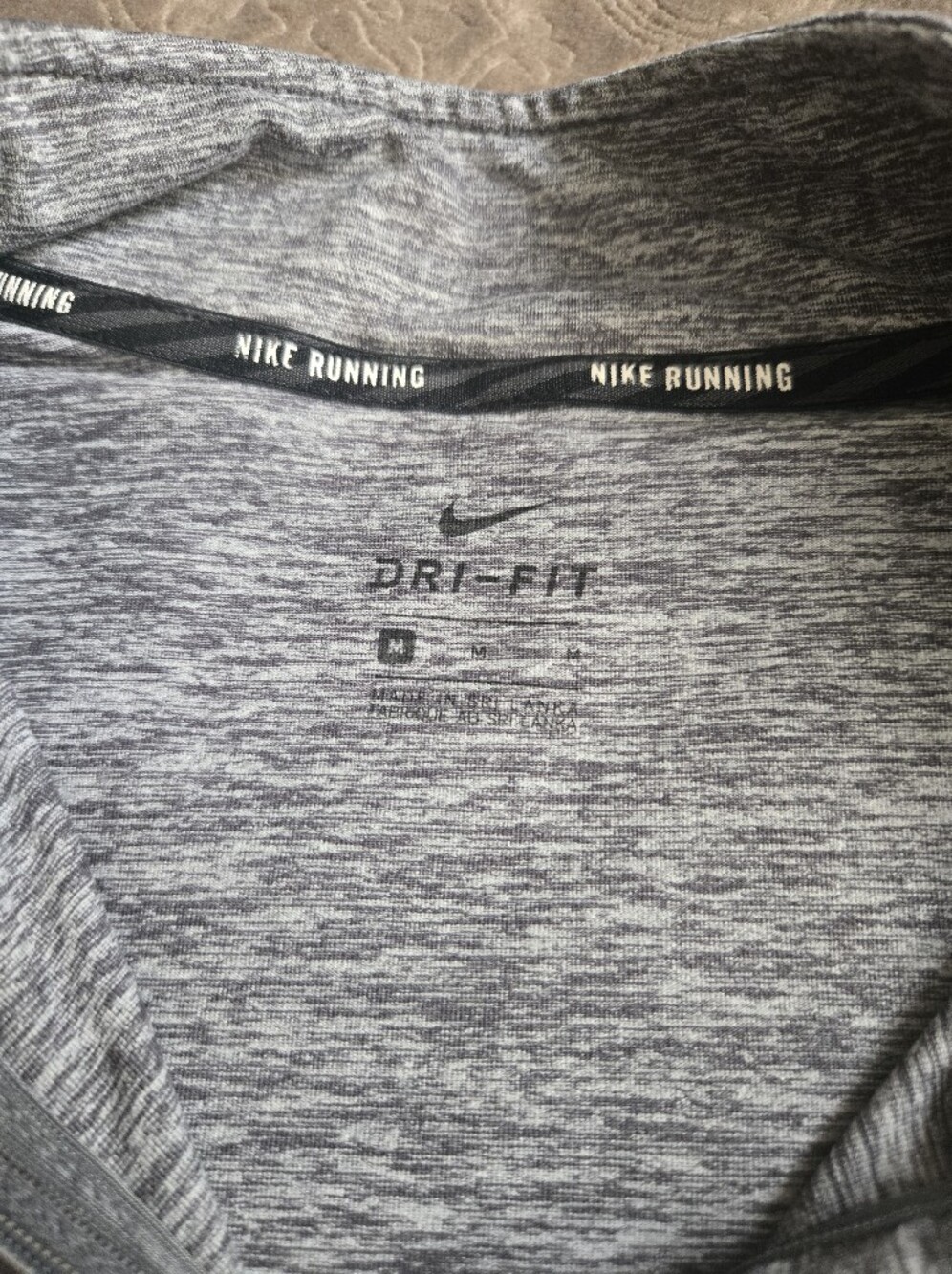Nike Dri-FIT Element Half 1/4 Zip Running Top Gray Medium - Picture 4 of 7